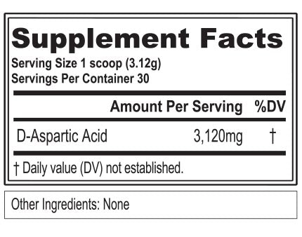 EVLution Nutrition D-Asparic Acid 30 Serve