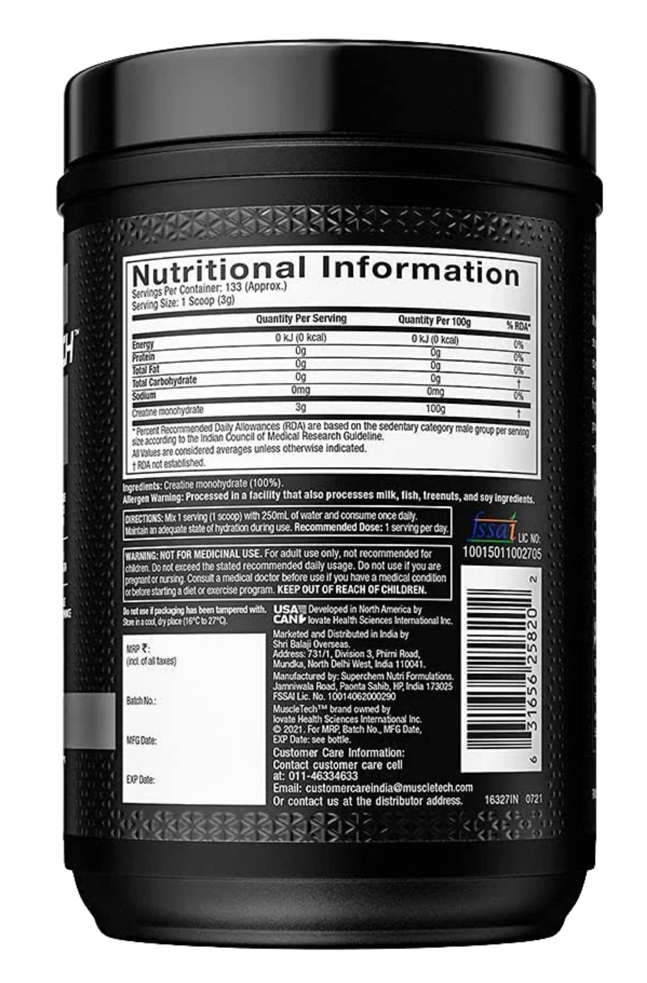 MuscleTech Platinum Creatine Monohydrate