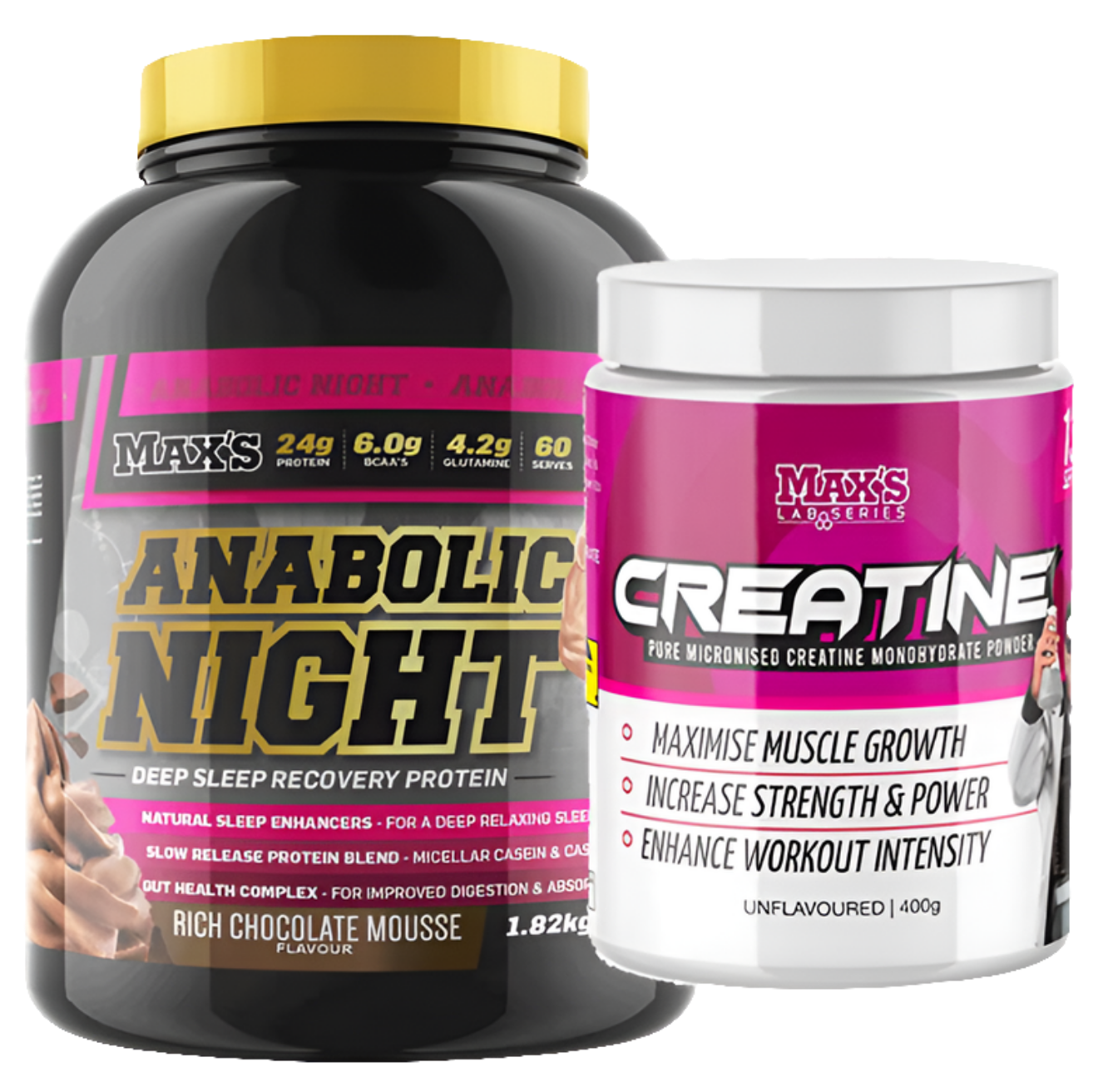 Max's Anabolic Night + Max's Creatine Monohydrate Stack