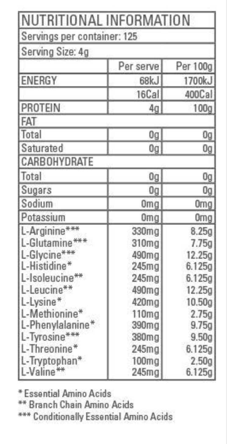 Gen-Tec Nutrition Pure Essential Amino Acids EAAs