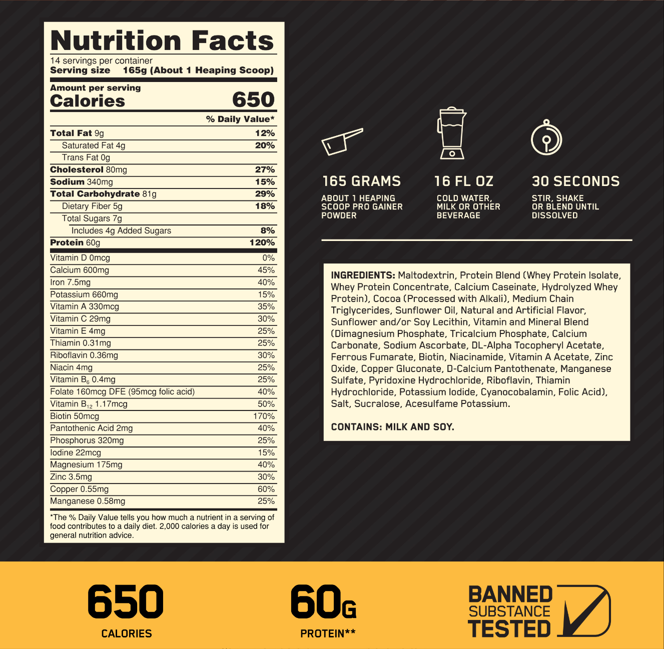 Optimum Nutrition Pro Gold Standard Gainer
