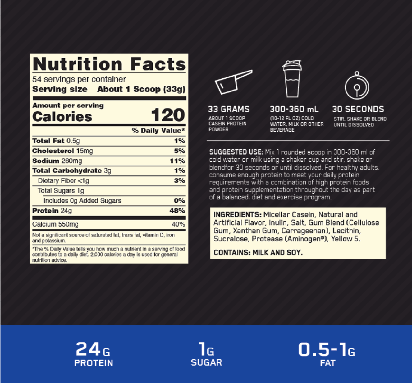 Optimum Nutrition 100% Gold Standard Casein