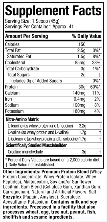 Muscletech Nitro Tech Whey Protein