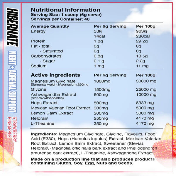 Red Dragon Nutritionals Hibernate Night Recovery And Deep Sleep