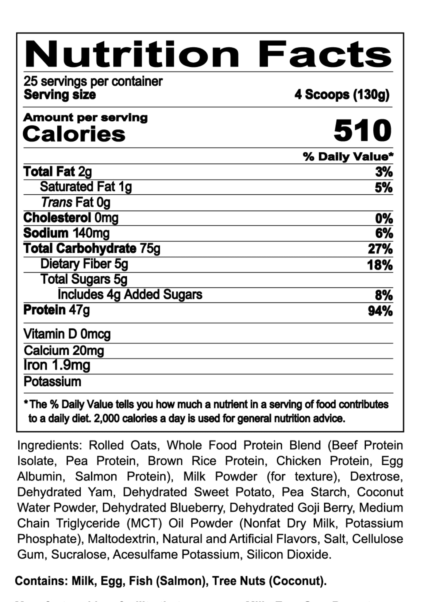 Redcon1 Mre Meal Replacement Whole Food Protein