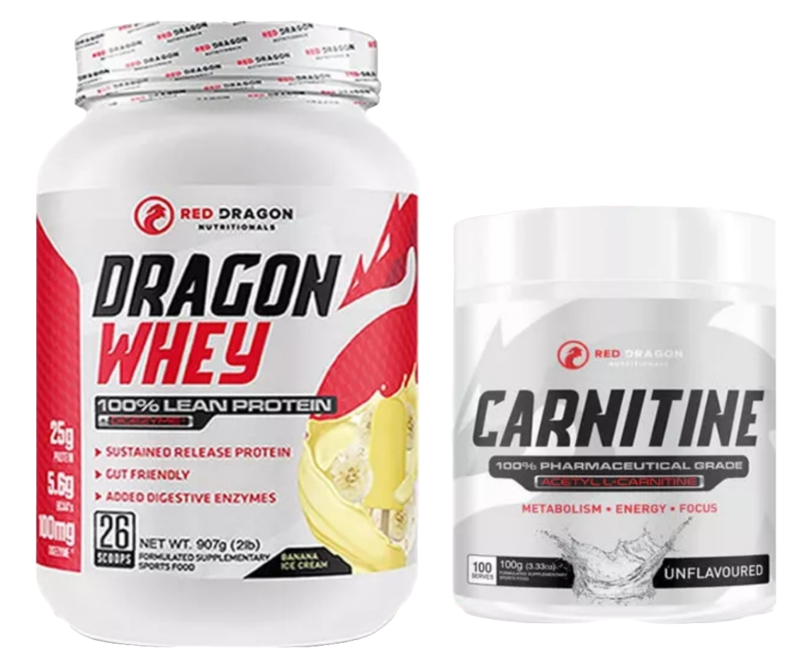 Red Dragon Nutritionals Whey 100% Lean Protein + Acetyl L Carnitine Stack