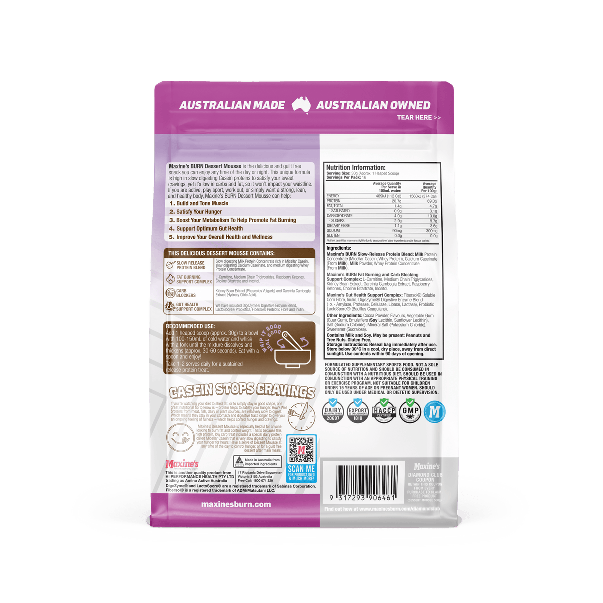 Maxine's Burn Dessert Mousse