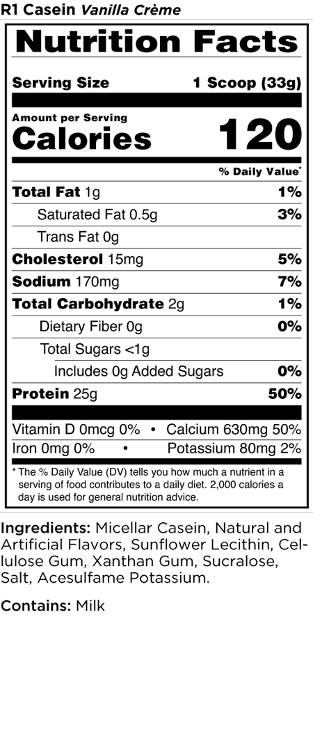 RULE 1 R1 Casein Protein Slow Release