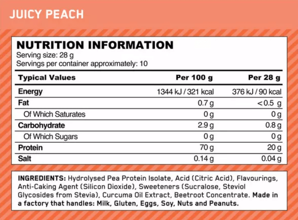 Optimum Nutrition Clear Plant Protein Isolate