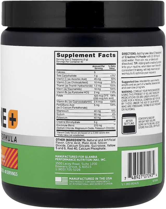 Optimum Nutrition Creatine+
