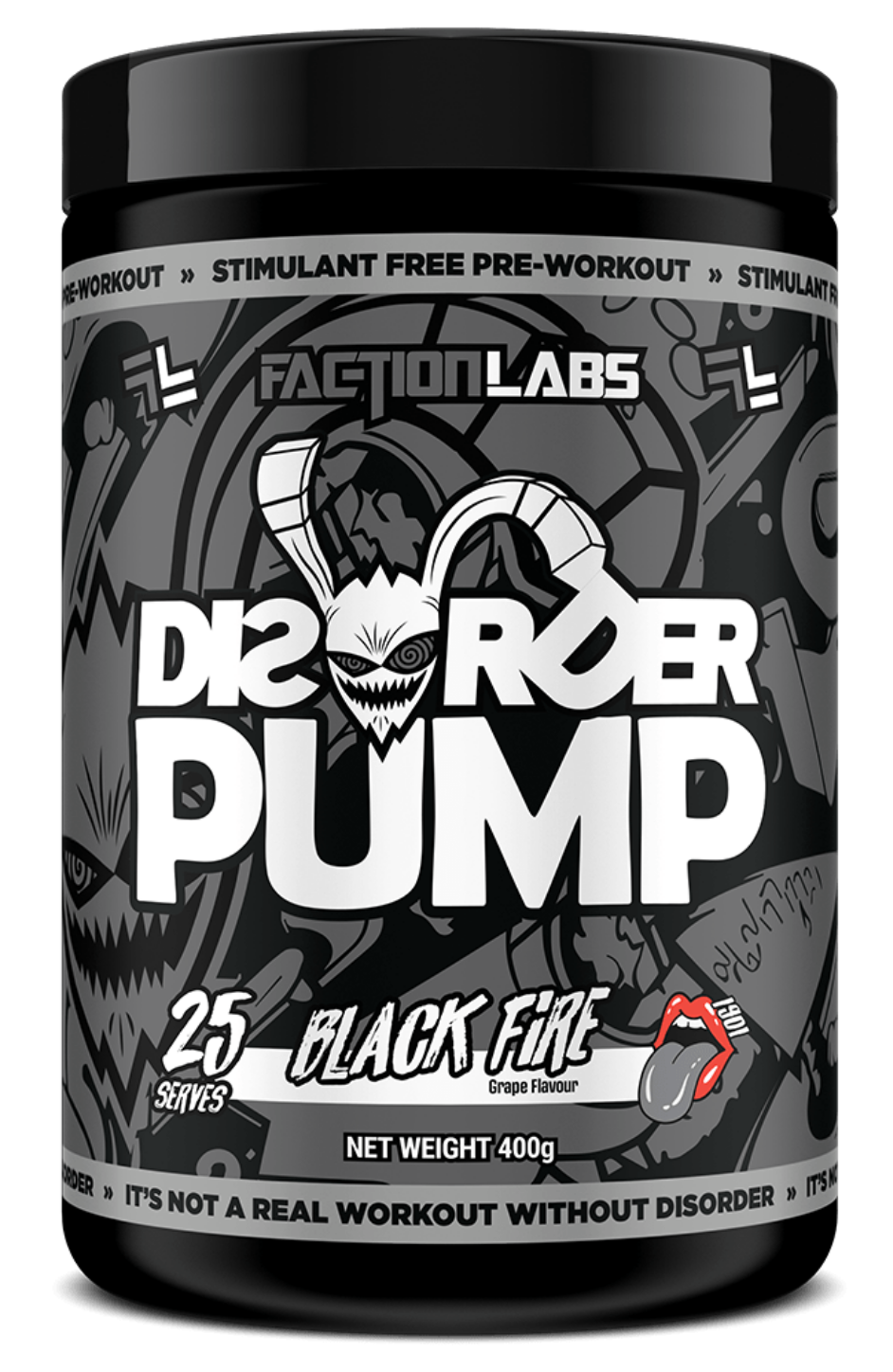 Faction Labs Disorder Pump – Caffeine-Free Pre-Workout for Insane Muscle Pumps