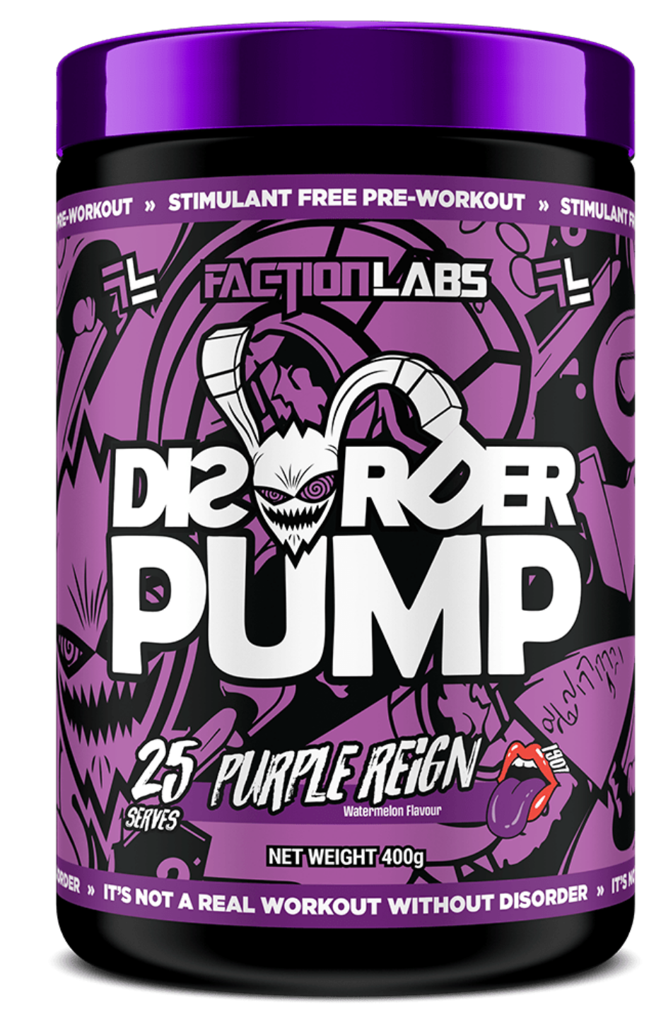Faction Labs Disorder Pump – Caffeine-Free Pre-Workout for Insane Muscle Pumps