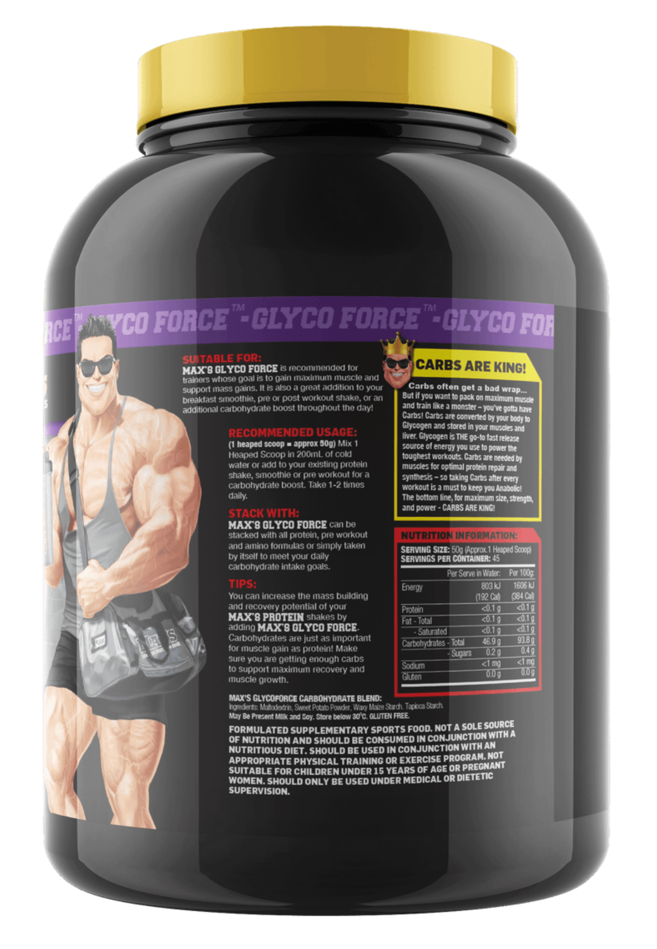 Max's Glyco Force Pure Carbohydrate
