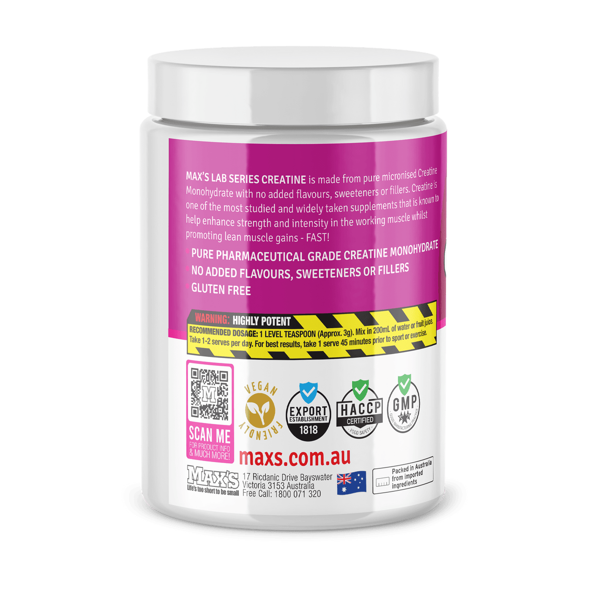 Max's  Anabolic Night + Max's Creatine Monohydrate Stack